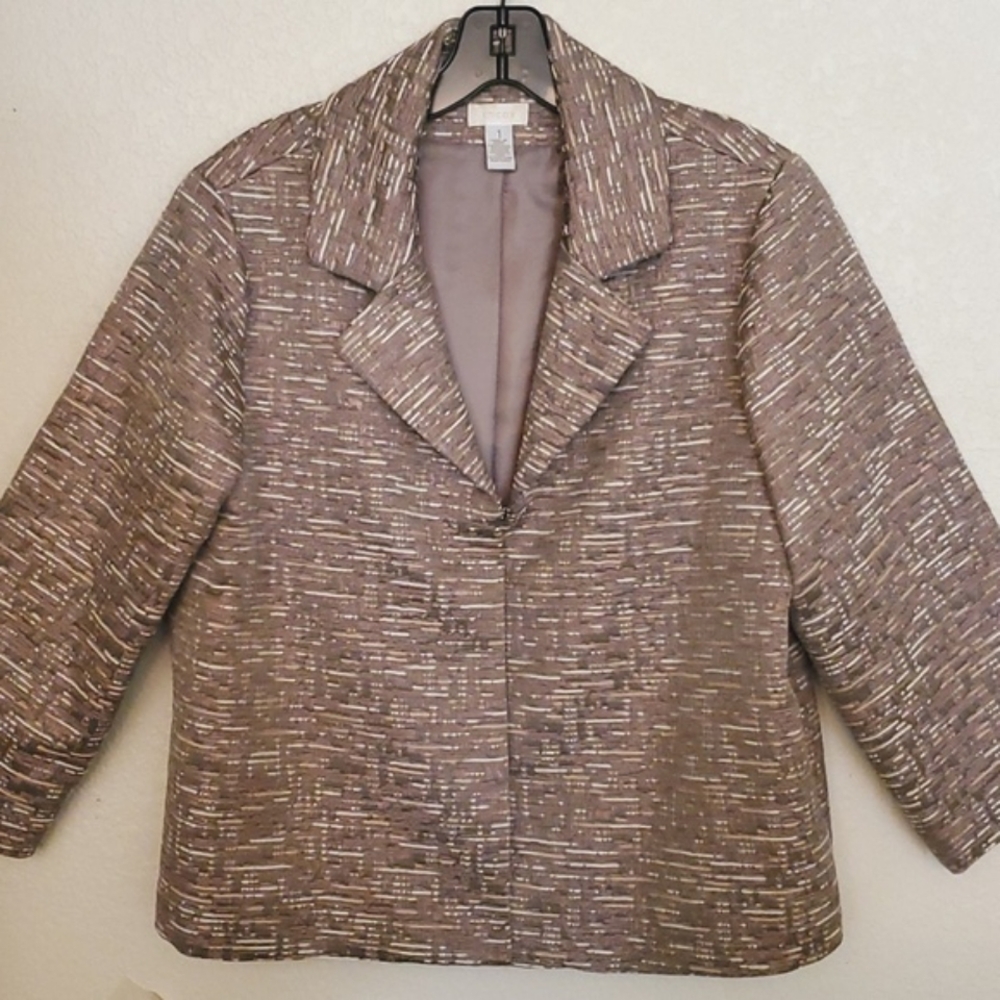 ⚜️TAUPE TWEED JACKET  SIZE 1 (8)⚜️  LIKE NEW